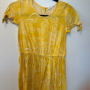 Gap Girls Yellow Floral Dress (Size L/10)